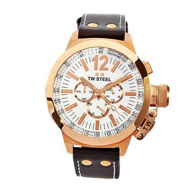 TW Steel CE1020 CEO Canteen Brown Leather White Chronograph Dial