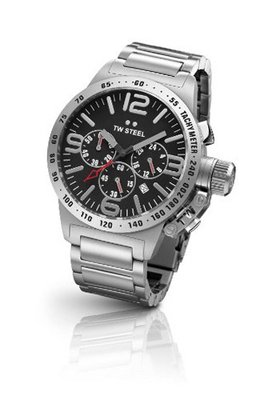 TW Steel Stainless Steel Chronograph Black Dial - TW301
