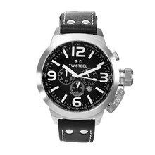 TW Steel TW4 Canteen Black Leather Black Dial