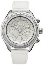 TX Unisex T3C508 600 Series Pilot Fly Back Chronograph Dual Time Zone All White