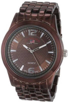 U.S. Polo Assn. Classic US8442 Brown Dial Spray Brown Plated Bracelet