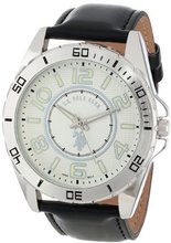 U.S. Polo Assn. Classic USC50008 Analogue Silver Dial Leather Strap