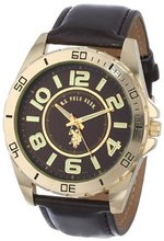 U.S. Polo Assn. Classic USC50012 Analogue Brown Dial Leather Strap