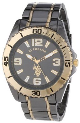 U.S. Polo Assn. Classic USC80244 Gunmetal and Gold-Tone Analog