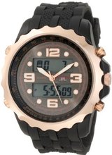 U.S. Polo Assn. Sport US9124 Black Rubber Strap and Gold-Tone Analog-Digital