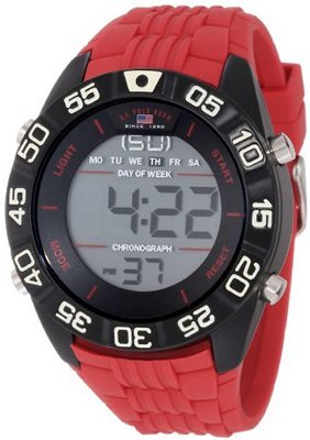 U.S. Polo Assn. Sport US9229 Red Silicone Digital