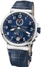 Ulysse Nardin Marin Chronometer Manufacture 43mm Blue Alligator Leather Strap 1183-126/63