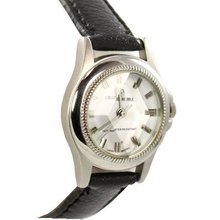 Charlie Jill  in White Dial Black Leather Strap, Perfect Gift Idea