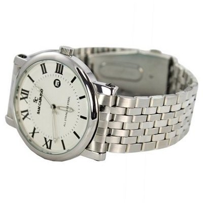 Sam Cafasso  in White Dial Stainless Steel Bracelet, Perfect Gift Idea