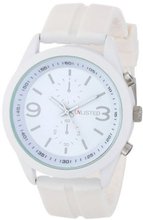 UNLISTED WATCHES UL1201 City Streets Triple White Round Analog Strap