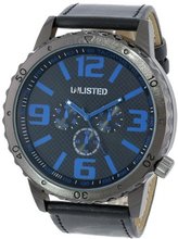 UNLISTED WATCHES UL1244 City Streets Round Black Case Dial Strap Blue Details