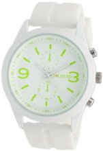 UNLISTED WATCHES UL1253 City Streets Triple White Round Analog Green Details