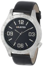 UNLISTED WATCHES UL1257 City Streets Round Silver Case Black Dial Strap