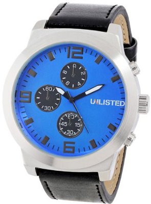 UNLISTED WATCHES UL1258 City Streets Round Bright Blue Dial Multi-Eye