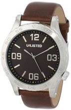 UNLISTED WATCHES UL1266 City Streets Round Silver Case Brown Dial and Strap