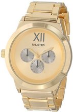 UNLISTED WATCHES UL1269 City Streets Yellow Gold Case Dial Silver Sub-Eyes Strap
