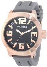 UNLISTED WATCHES UL1272 City Streets Black Dial Rose Gold Case Black Strap