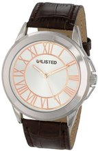 UNLISTED WATCHES UL1294 City Streets Roman Numeral Silver Dial and Case Black Strap