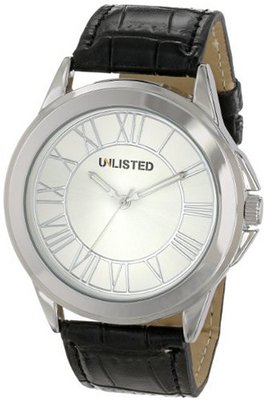 UNLISTED WATCHES UL1295 City Streets Roman Numeral Silver Dial and Case Brown Strap
