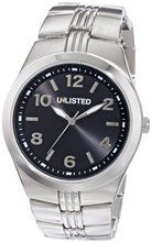 UNLISTED WATCHES UL5138KCP City Streets Silver Case Bracelet Black Dial Silver Details