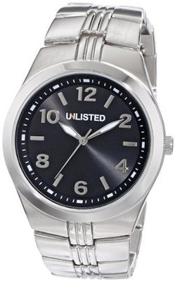 UNLISTED WATCHES UL5138KCP City Streets Silver Case Bracelet Black Dial Silver Details