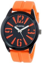 UNLISTED WATCHES UL5154KCP City Streets Round Analog Black Dial Orange Details and Strap