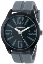 UNLISTED WATCHES UL5159KCP City Streets Round Analog Black Dial Grey Details and Strap