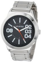 UNLISTED WATCHES UL5171 City Streets Round Silver Black Dial Silver Bracelet