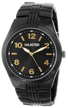 uUnlisted Watches UNLISTED WATCHES UL5137KCP City Streets Black Case Bracelet Black Dial Orange Details 