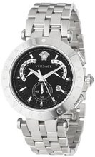 Versace 23C99D008 S099 V-Race Stainless-Steel Black Dial Chronograph