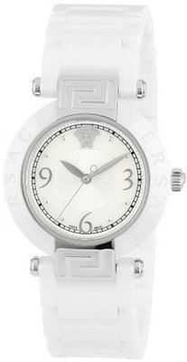 Versace 92QCS1D497 SC01 Reve Ceramic 3H Round Stainless Steel White Ceramic Bracelet