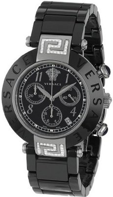 Versace 95CCS91D008 SC09 Reve Black Ceramic Chronograph Diamond