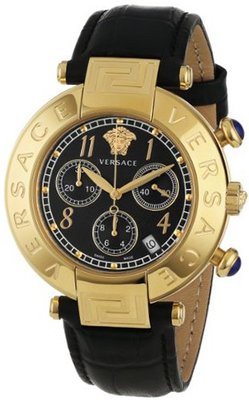 Versace Q5C70D009 S009 New Reve Yellow Gold Ion-Plated Stainless Steel Chronograph Date