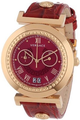 Versace VA9040013 Vanity Chrono Rose Gold Ion-Plated Stainless Steel Big Date Chronograph