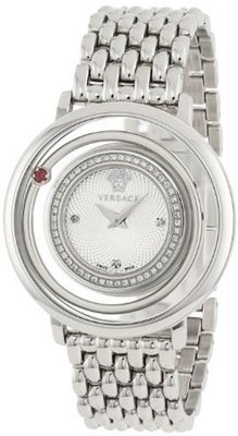 Versace VFH060013 "Venus" Stainless Steel Red Genuine Topaz Diamond