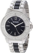 Versus by Versace 3C63800000 Tokyo Stainless Steel Black Dial Crystal Bracelet