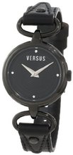 Versus by Versace 3C67600000 Versus V Black IP Black Dial with Crystals Genuine Leather