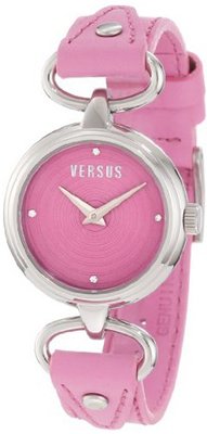 Versus by Versace 3C67900000 Versus V Pink Dial with Crystals Genuine Leather