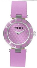 Versus by Versace 3C71300000 Logo Lavender Dial with Crystals Genuine Leather
