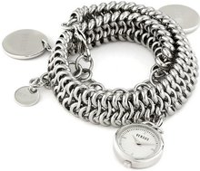 Versus by Versace 3C73700000 Soft Double-Tour Stainless Steel Silver Dial Charm Bracelet