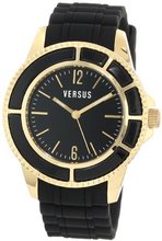 Versus by Versace AL13LBQ709A009 Tokyo Gold Ion-Plated Black Water Resistant