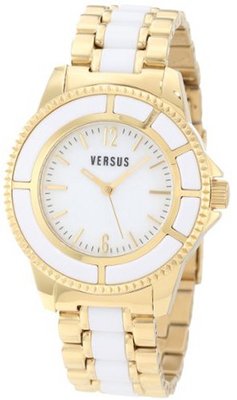 Versus by Versace AL13SBQ701A071 Tokyo Gold IP White Dial Bracelet