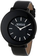 Versus by Versace AL15SBQ509A009 Bowl Black Ion-Plated Coated Stainless Steel Leather