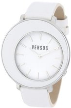 Versus by Versace AL15SBQ901A001 Bowl Round Stainless Steel White Leather