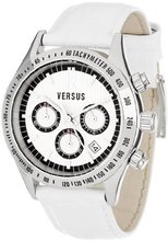 Versus by Versace SGC010012 Cosmopolitan Round Stainless Steel White Dial Chronograph
