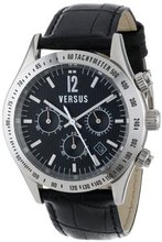 Versus by Versace SGC050012 Cosmopolitan Round Stainless Steel Black Dial Chronograph