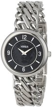 Versus by Versace SGF010013 Acapulco Round Stainless Steel Chain Bracelet Black Dial