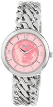 Versus by Versace SGF030013 Acapulco Round Stainless Steel Chain Bracelet Pink Dial