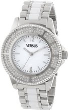 Versus by Versace SH7080013 Tokyo Crystal Round Stainless Steel White Dial Crystals