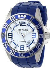 Viceroy 432855-05 Real Madrid Round Stainless Steel Blue Rubber Date